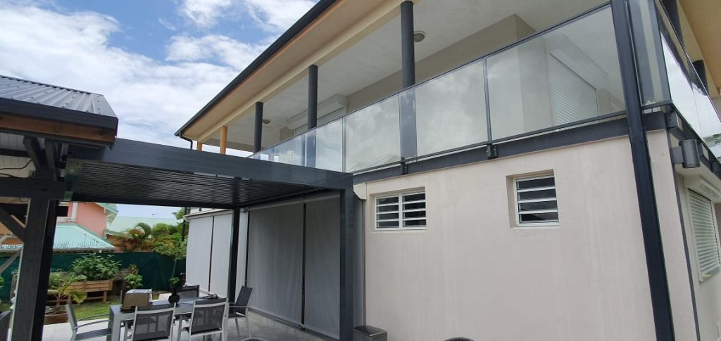 garde corps aluminium verre balcon graphite menuiserie aluminium